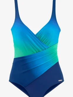 Maillot de bain dégradé de couleurs. effet cache-cœur