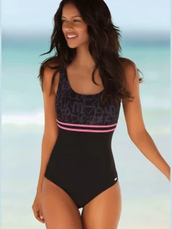 Maillot de bain dos sportif à rayures