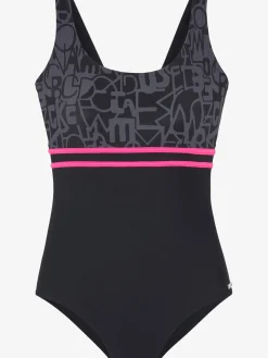 Maillot de bain dos sportif à rayures
