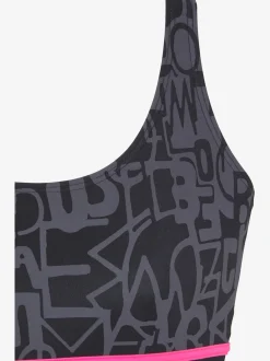 Maillot de bain dos sportif à rayures