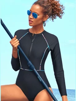 Maillot de bain détails contrastés