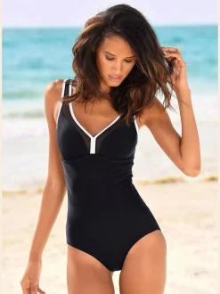 Maillot de bain empiècement maille sur les bonnets