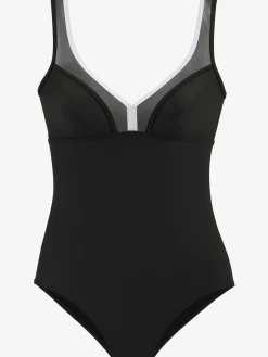 Maillot de bain empiècement maille sur les bonnets