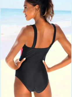 Maillot de bain empiècements duo de couleurs