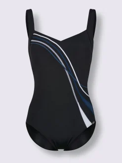 Maillot de bain feminin confortable motif ligne