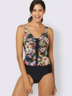Maillot de bain femme fronce à l'encolure
