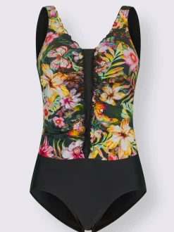 Maillot de bain femme fronce à l'encolure