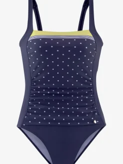 Maillot de bain imprimé à pois et rayures
