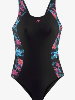 Maillot de bain imprimé, effet de couleur différent pour chaque pièce