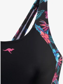 Maillot de bain imprimé, effet de couleur différent pour chaque pièce