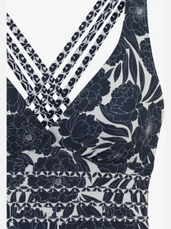 Maillot de bain imprimé floral tendance contrasté