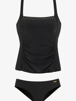 Maillot de bain élégant avec rivets décoratifs couleur or