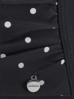 Maillot de bain élégant mélange de rayures et pois
