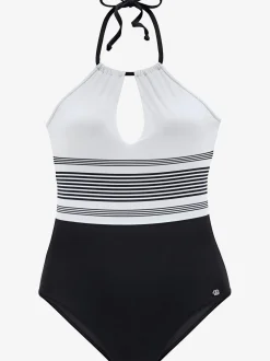 Maillot de bain élégant motif rayé