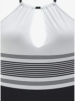 Maillot de bain élégant motif rayé