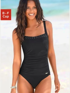 Maillot de bain moderne avec rivets décoratifs couleur doré