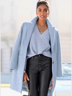 Manteau avec grand col à revers