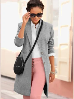 Manteau avec grand col à revers
