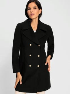 Manteau court boutons décoratifs