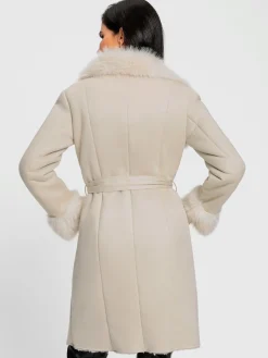 Manteau court élégante imitation daim
