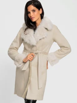 Manteau court élégante imitation daim