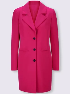 Manteau court matière douce au joli tombé