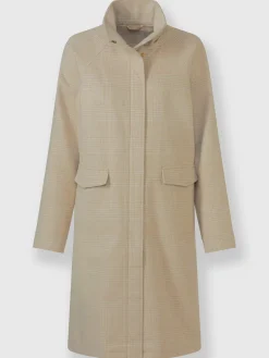Manteau court motif à carreaux