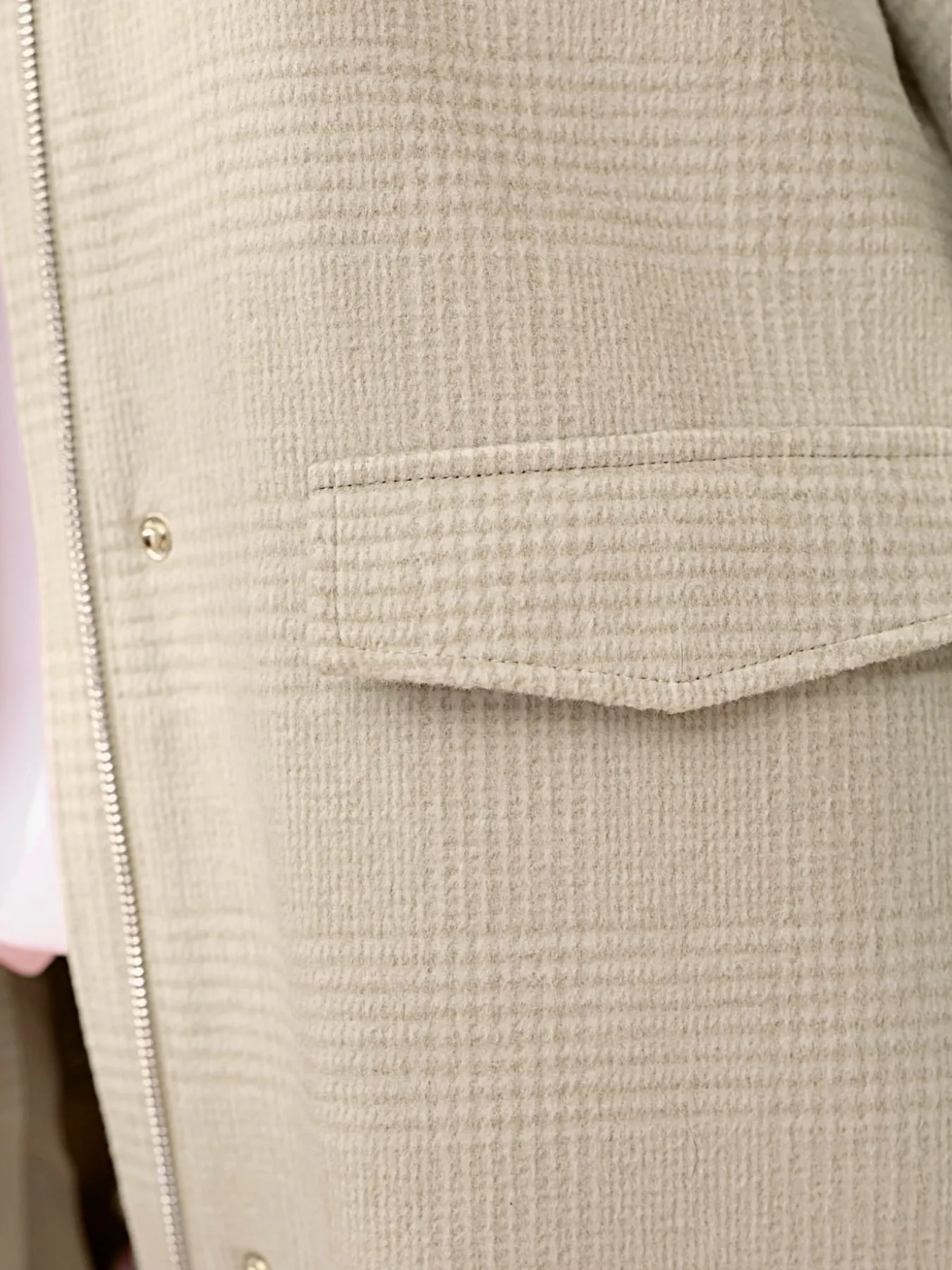 Manteau court motif à carreaux