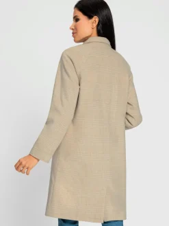 Manteau court motif à carreaux
