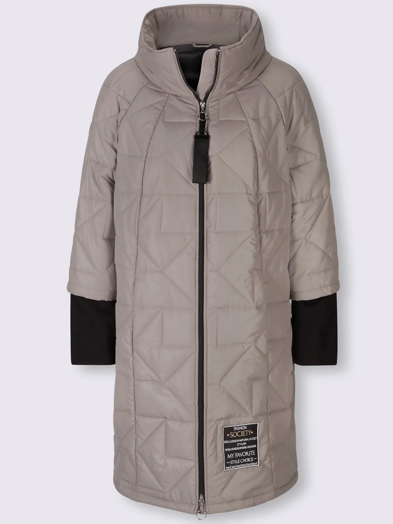 Manteau court pièce décorative devant