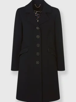 Manteau court superbe doublure au motif léopard