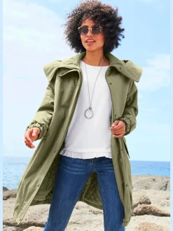 Manteau d'hiver capuche intégrée au col