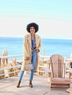 Manteau d'hiver en polaire douce et moelleuse