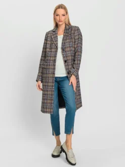 Manteau d'hiver superbe tissage en carreaux