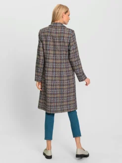 Manteau d'hiver superbe tissage en carreaux