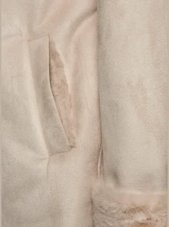 Manteau en imitation cuir manteau avec capuche doublée