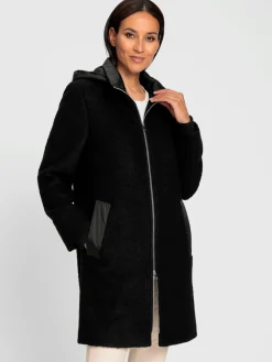 Manteau en laine qualité bouclé hivernale