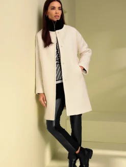 Manteau en laine tissu structuré de qualité
