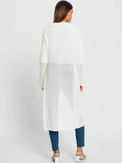 Manteau en tricot joli motif ajouré