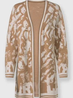Manteau en tricot motif jacquard tendance
