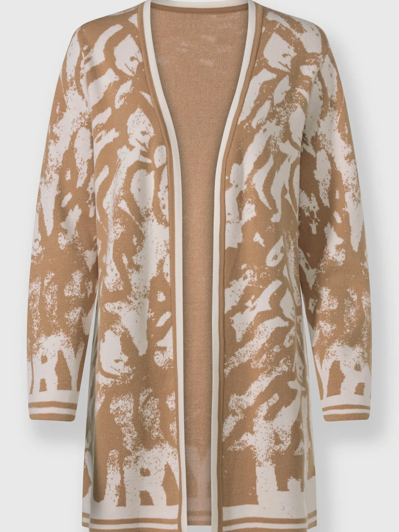 Manteau en tricot motif jacquard tendance