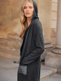Manteau en tricot paillettes brillantes