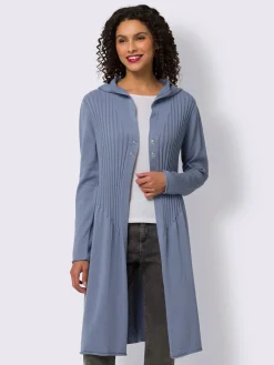 Manteau en tricot pull tendance en mélange de cotons doux