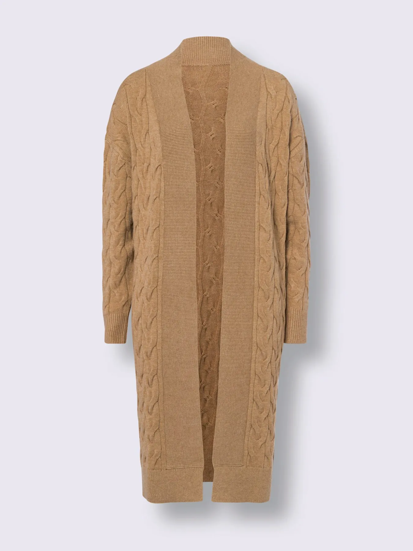 Manteau en tricot superbe motif torsadé