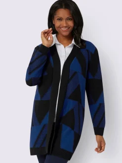 Manteau en tricot tricot jacquard de qualité