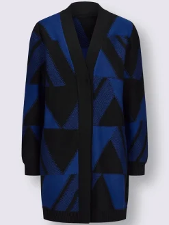 Manteau en tricot tricot jacquard de qualité