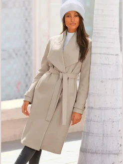 Manteau longueur genou, col à revers