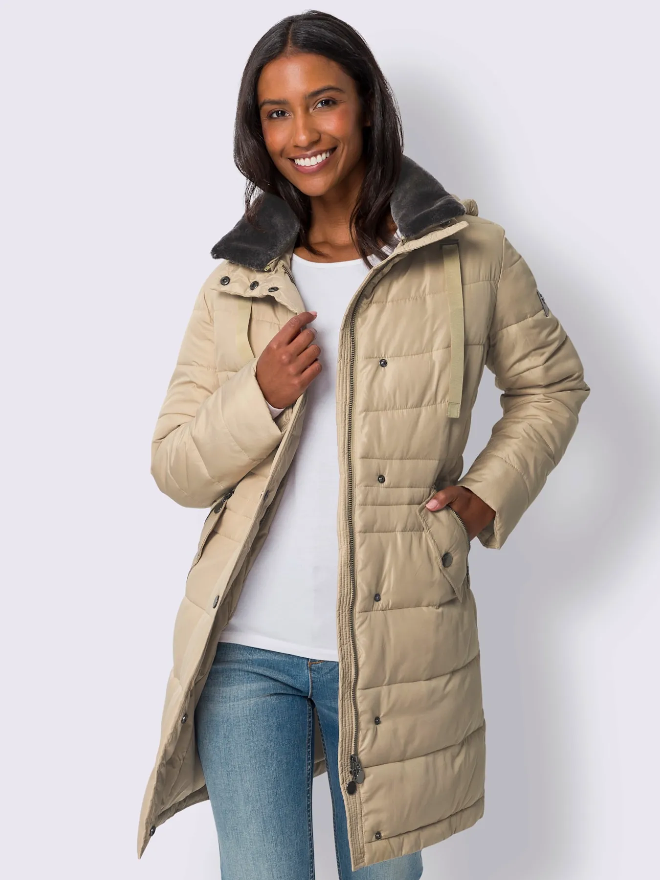 Manteau matelassé capuche amovible