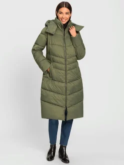 Manteau matelassé capuche amovible grâce à une glissière