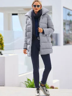 Manteau matelassé col montant tendance